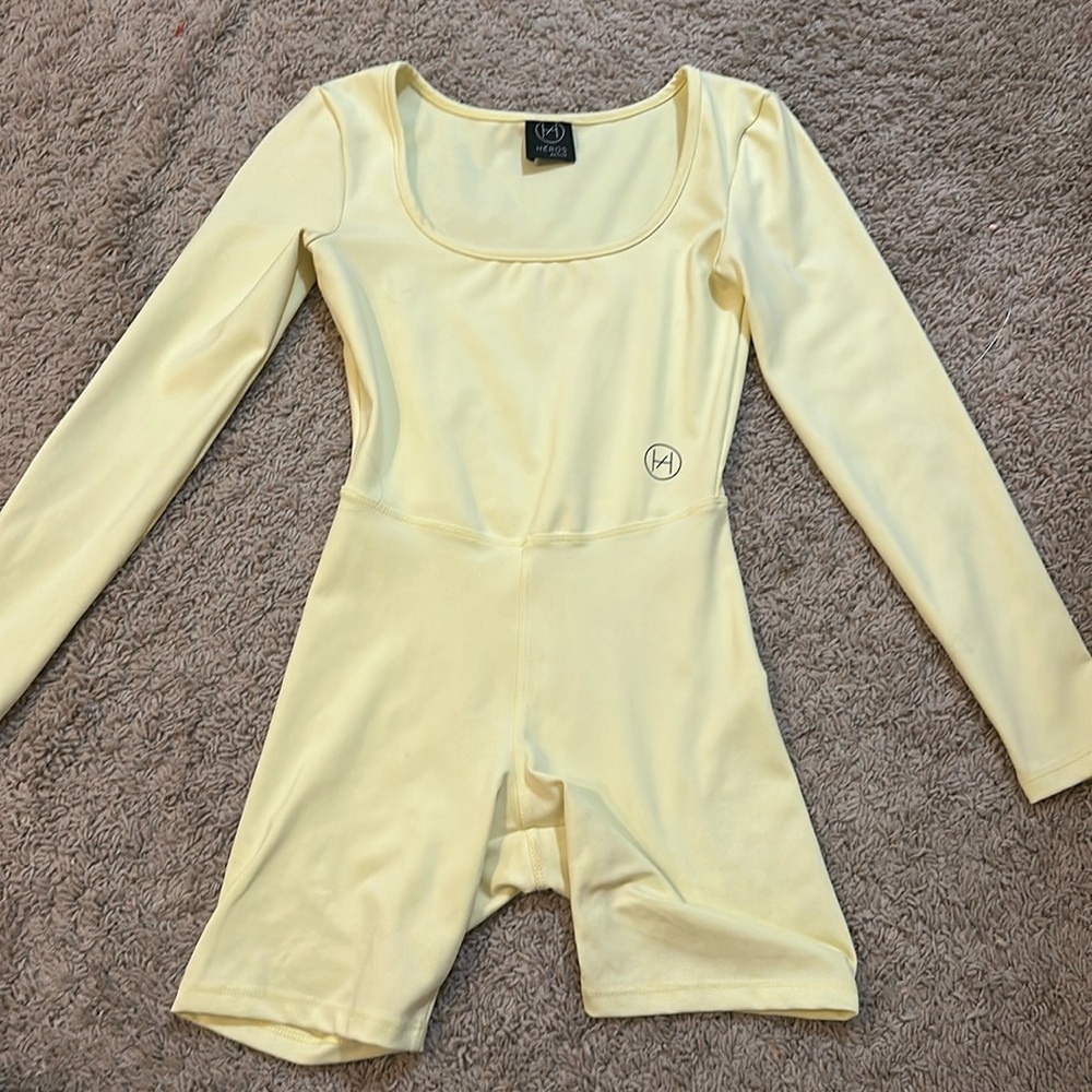 Sunshine yellow short unitard